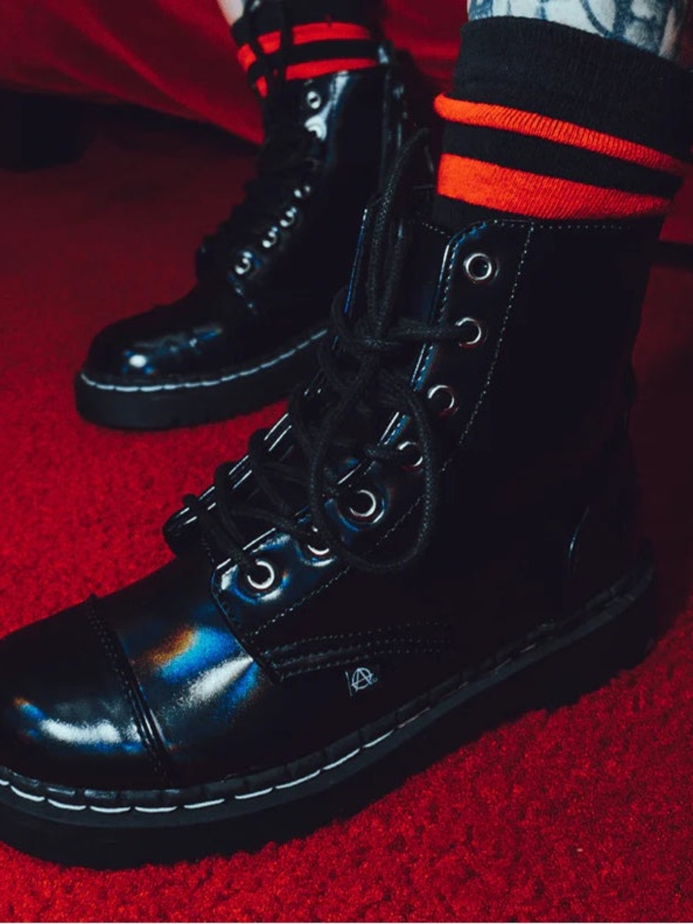 Black Oil Haze 7-Eye Anarchic Boot W 7